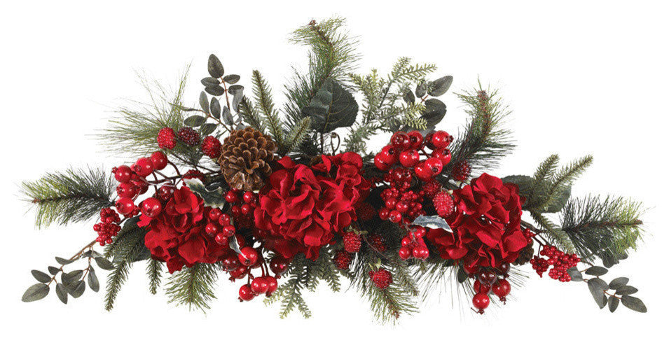 30" Holiday Hydrangea Swag