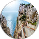 Stairway To Neptune'S Grotto, Seashore Disc Metal Artwork, 23"