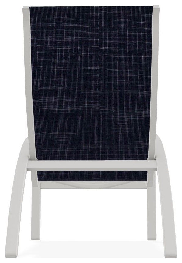 Kendall Sling Stackable Outdoor Lounge Chair, Moments Navy/Snow