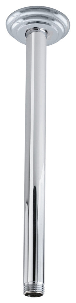 1/2" Ips X 19" Ceiling Mounted Shower Arm With Flange In Polished Chrome, Polished Chrome