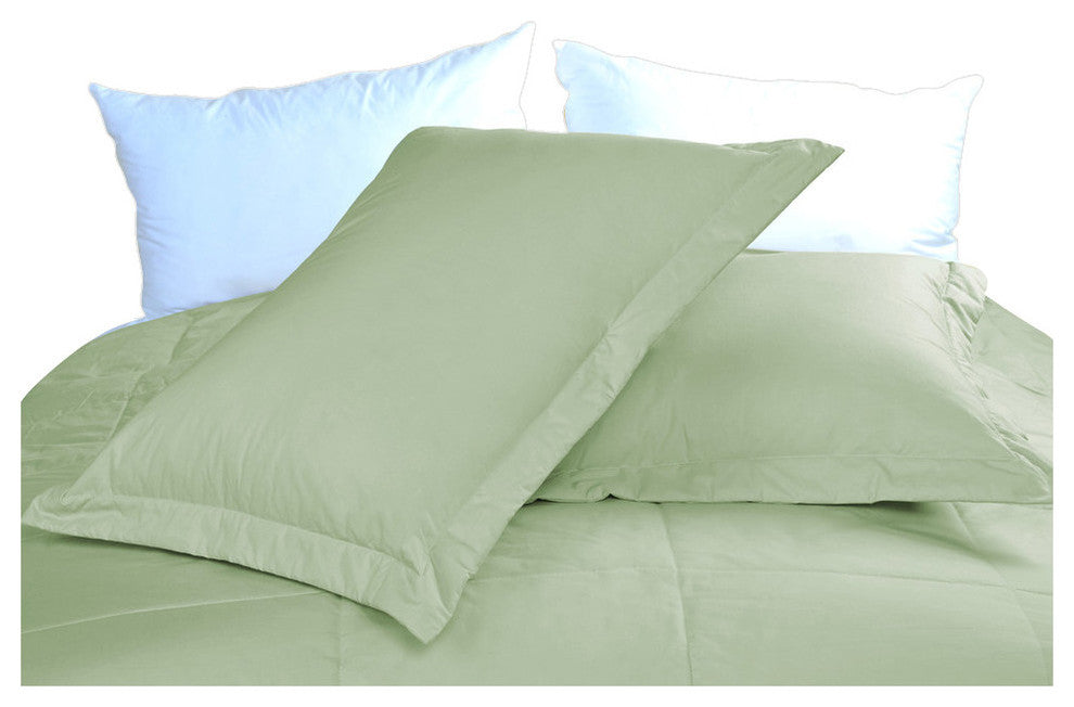 Cottonpure Colors All Natural 100% Cotton Pillow Sham, Sage, Standard