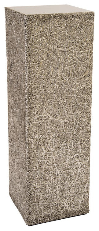 String Theory Pedestal, Silver Leaf, Large