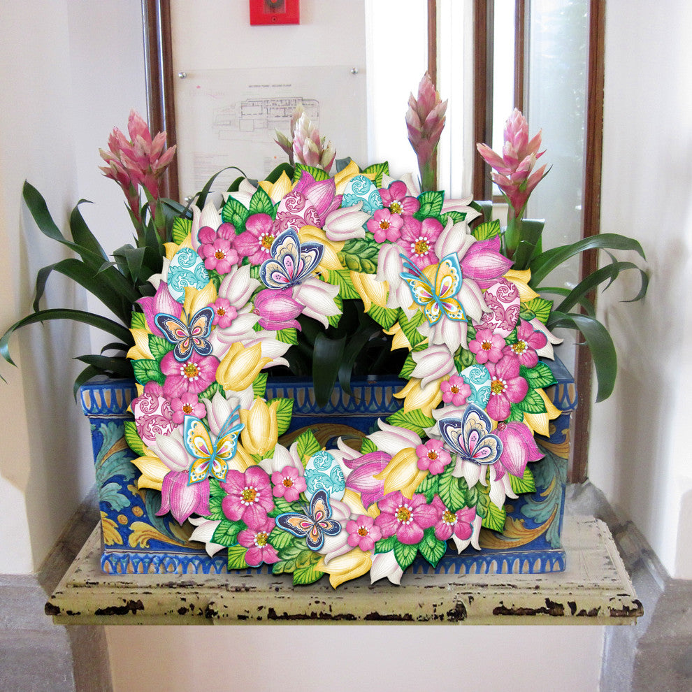 Flowers Spring Wreath Door Hanger