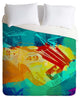 Deny Designs Naxart Lancia Stratos Watercolor 1 Duvet Cover - Lightweight
