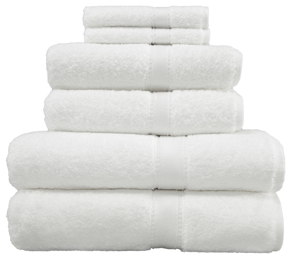 Linum Home Terry 6-Piece Towel Combination Set, White