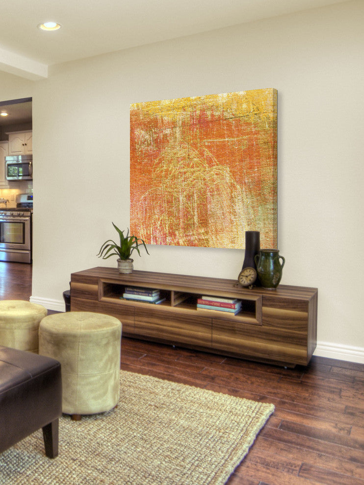 "Analog IV" Painting Print on Canvas by Aryai