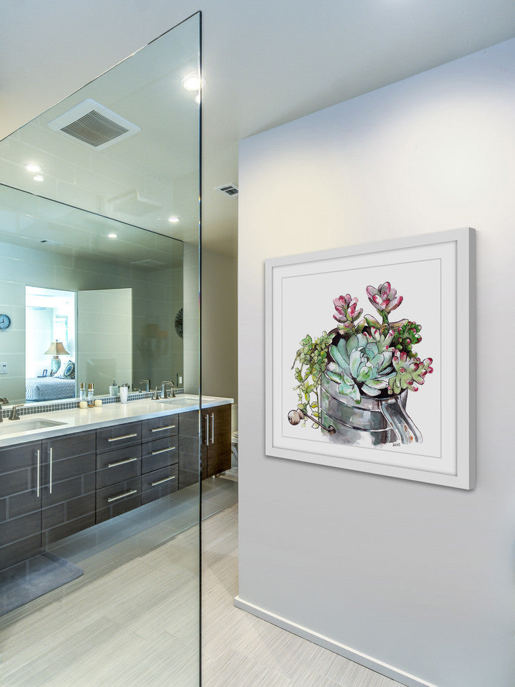 "Succulents" Framed Print by Rachel Byler