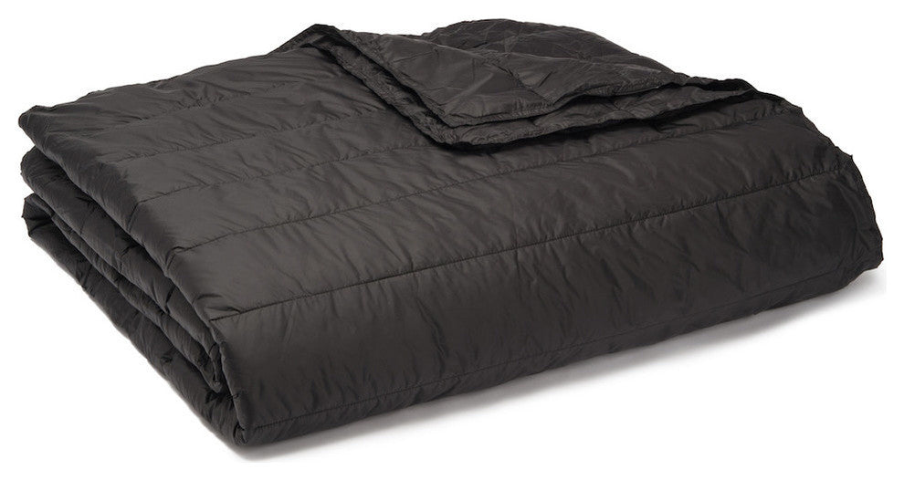 PUFF Packable Down Alternative Indoor/Outdoor Water Resistant Blanket , Black, K