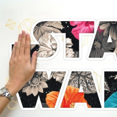 Star Wars Floral Logo Peel and Stick Wall Decals With Foil, 2-Piece