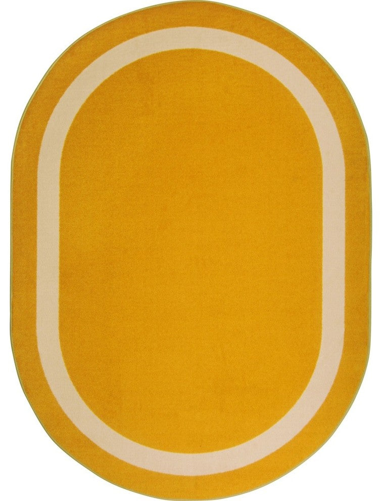 Portrait 5'4" X 7'8" Oval Area Rug, Color Goldenrod