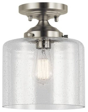 Semi Flush 1-Light, Brushed Nickel