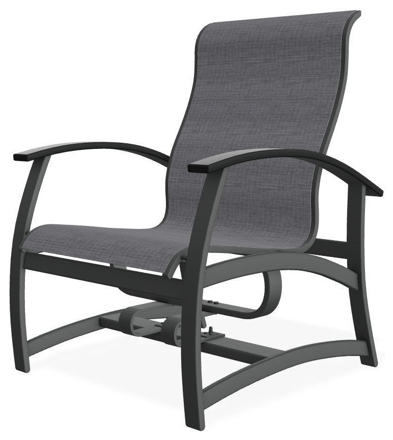 Belle Isle Sling Outdoor Hidden Motion Lounge Chair, Augustine Pewter/Graphite