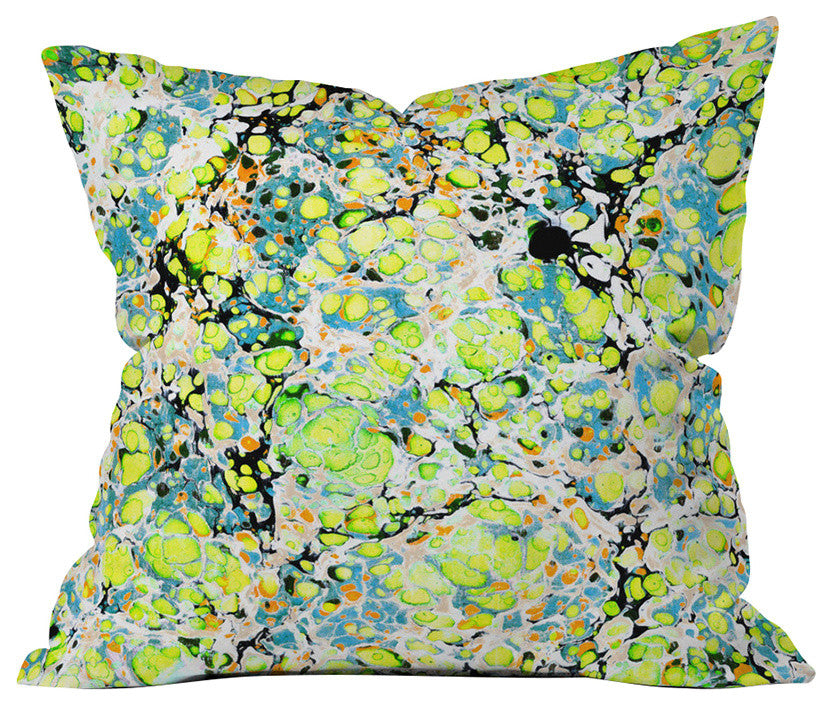 Amy Sia Marble Bubble Neon Throw Pillow, 26"x26"