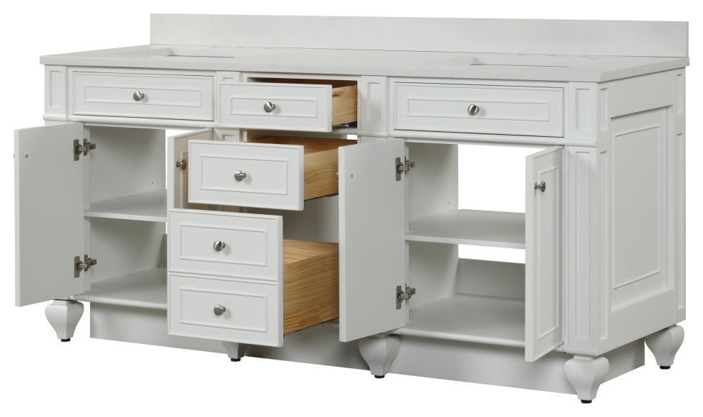 Winston 72" Double Vanity, White