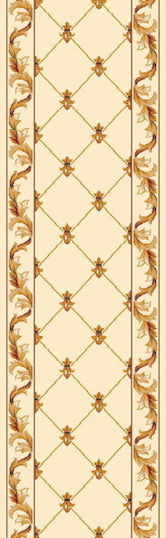 Corinthian 5318 Ivory Fleur-De-Lis Rug, 2'3"x3'3"