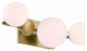 Vine, Vanity, 3Lt, Gold, Opal Glass