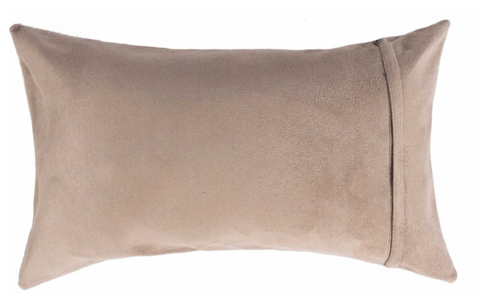 Light Brown Natural Cowhide Lumbar Pillow
