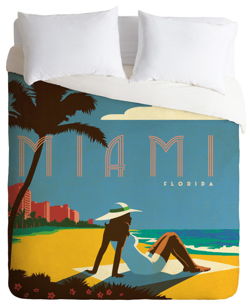 Deny Designs Anderson Design Group Miami Duvet Cover - Lightweight