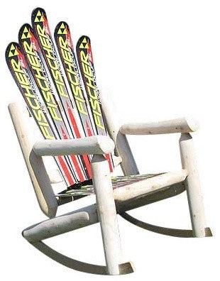 Snow Ski Log Rocker Black Fisher