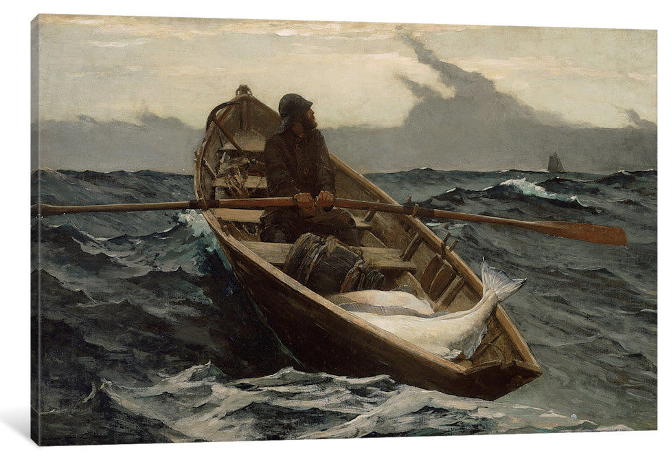 "The Fog Warning Gallery" by Winslow Homer, 18x12x1.5"