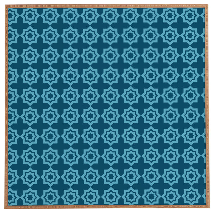Deny Designs Khristian A Howell Moroccan Mirage Blue Framed Wall Art
