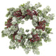 14"D Faux Snow Ivy Berry Christmas Wreath, Snow