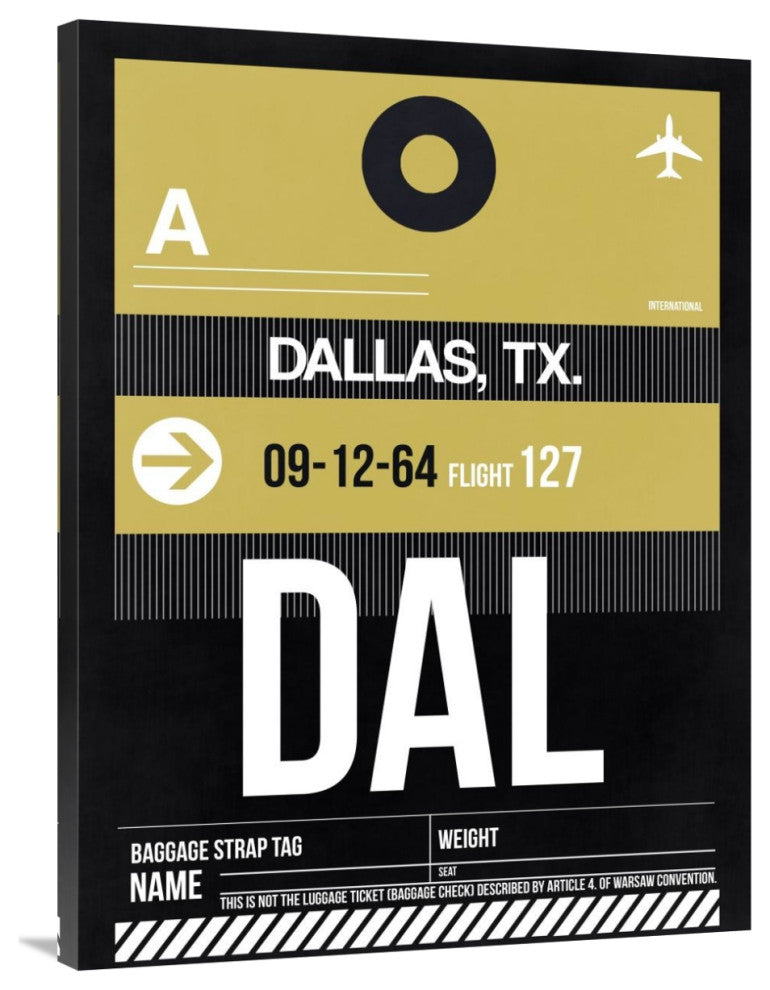 "DAL Dallas Luggage Tag 2" Fine Art Print