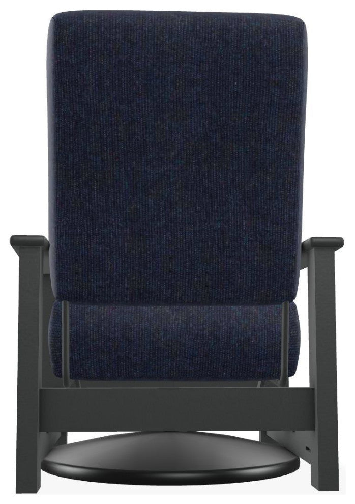 Leeward Deep Seat Outdoor Hidden Swivel Rocker, Indigo/Graphite