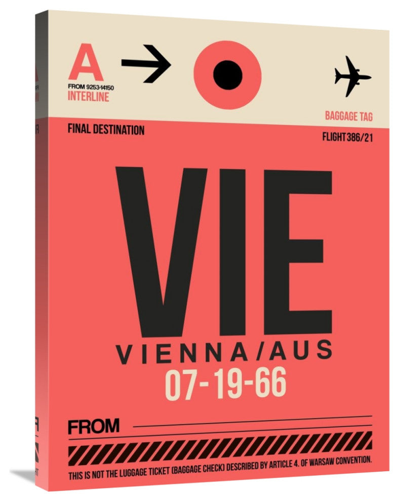 "VIE Vienna Luggage Tag 1" Fine Art Print