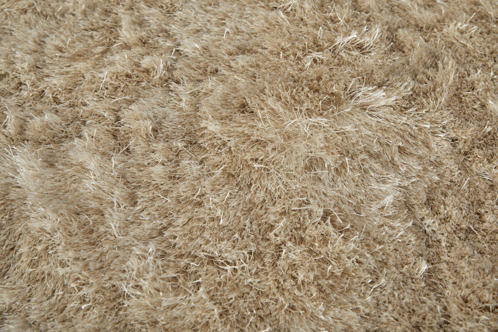 Weave & Wander Armada Plush Shag Rug, Cream, 10'x10' Round