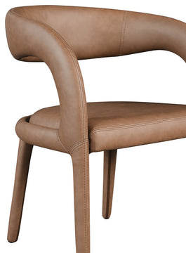 Meridian Furniture Sylvester Faux Leather Dining Chair, Brown