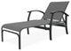Belle Isle Sling 4-Position Outdoor Chaise Lounge, Titanium/Graphite