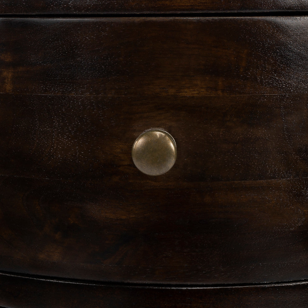 Butler Liam Wood End Table With Storage, Dark Brown