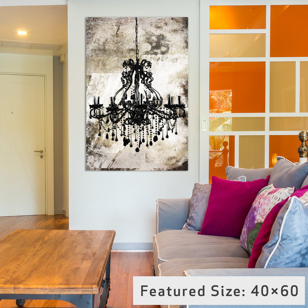 "Black Chandelier Gallery" by iCanvas, 26x18x1.5"