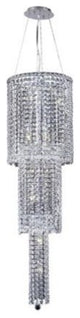 Elegant Maxim Foyer Hall Light, Chrome Finish With Elegant Cut Crystal