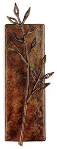 Escutcheon 12.75"x4.25", Natural Decorative Bronze Rectangular Back Plate