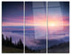 "Sunrise in Purple Sky Over Mountains" Metal Wall Art, 3 Panels, 36"x28"