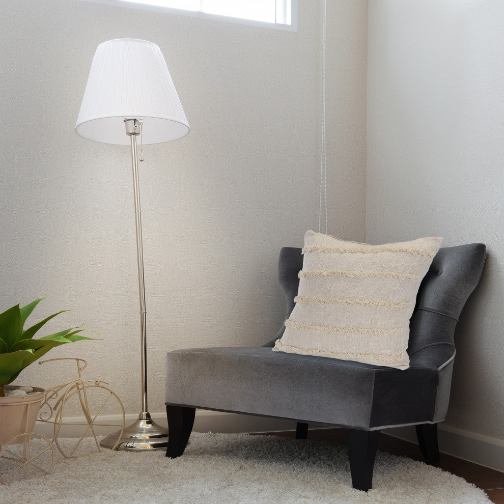 Overtufted Solid Throw Pillow, Birch
