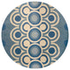 Fresca Contemporary Area Rug, Blue, 7'9" Round