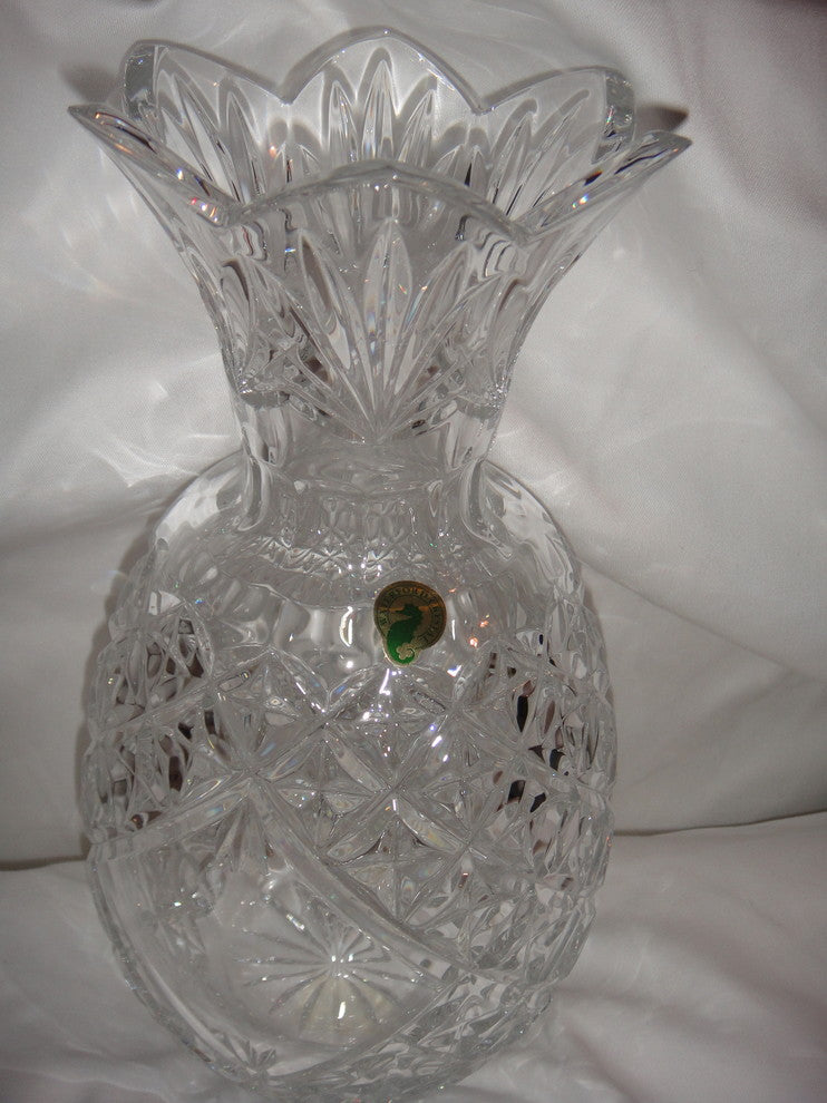 Waterford Crystal Hospitality Pineapple Vase 12" Tall Collectible
