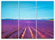 "Lavender Flowers and Clear Sky" Metal Wall Art, 3 Panels, 36"x28"