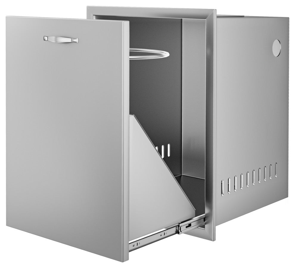Outdoor Kitchen Propane Tank Drawer Stainless Steel Pull Out Trash Drawer