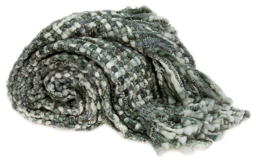 Mia Transitional Multicolored Handloomed 52"x67" Acrylic Blend Throw