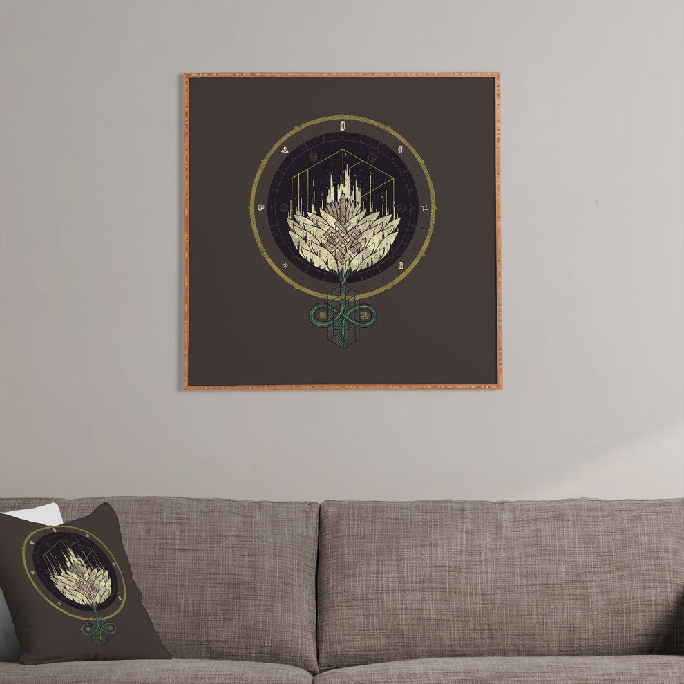 Deny Designs Hector Mansilla Fading Dahlia Framed Wall Art