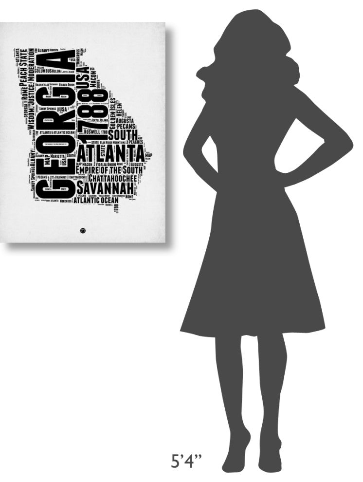 "Georgia Word Cloud 2" Fine Art Print