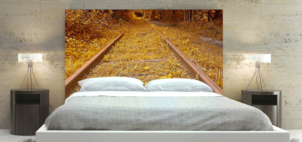 "Railway Track Autumn" Headboard