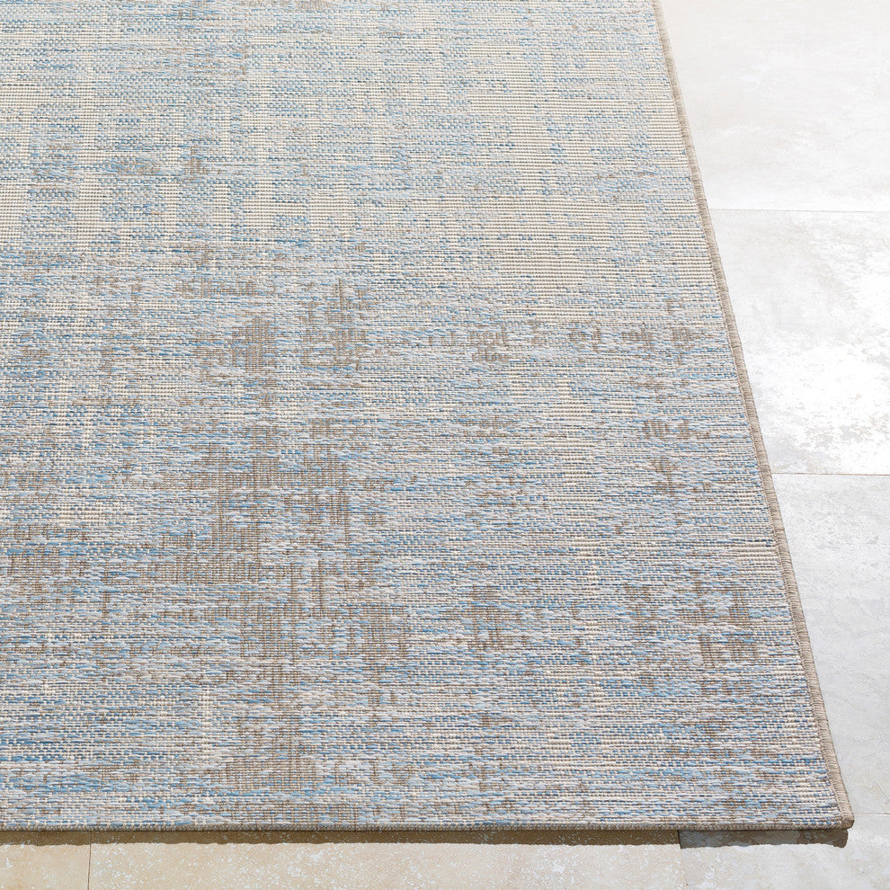 Santa Cruz Modern Sky Blue, Pale Blue Area Rug, 5'3"x7'7"