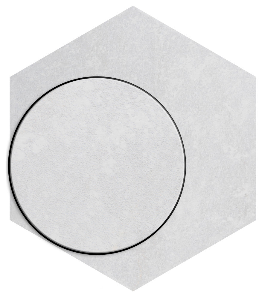 Mazzo Hex White Porcelain Floor and Wall Tile
