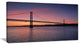 "Wonderful View of Lisbon Bridge" Sea Pier and Bridge Wall Art Canvas, 32"x16"