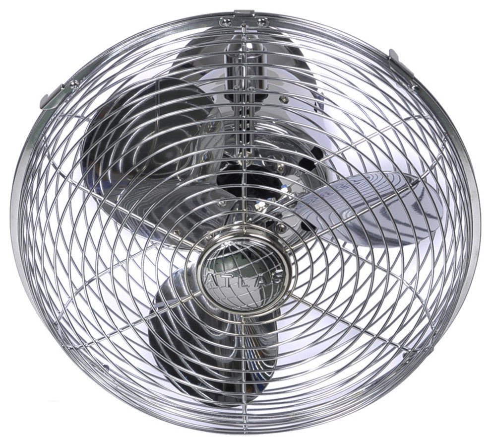 Kaye Wall Fan, Polished Chrome